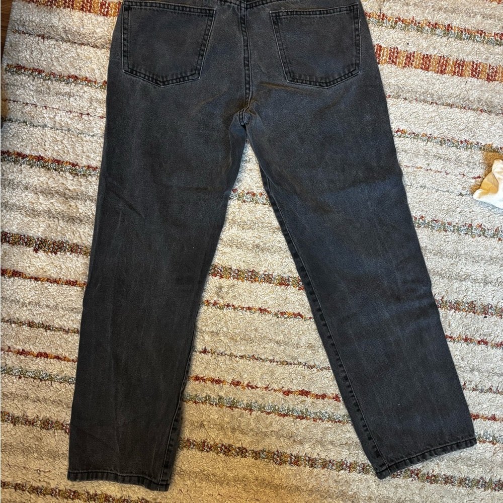 Black Straight Leg Jeans Classic Design